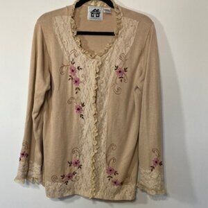Storybook Knits Vintage “Ethereal Elegance” Sweater, Size L